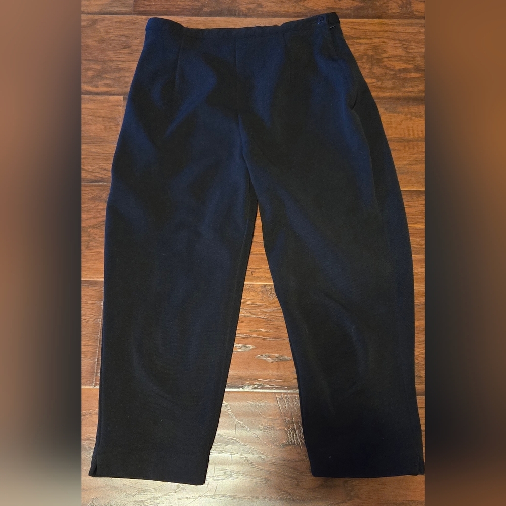 🏖 David Paul New York Dressy Black Textured Pants 6